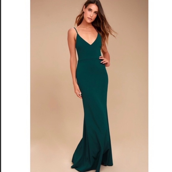 LULU’s Infinite Glory Forest Green Maxi Dr… - Picture 1 of 16